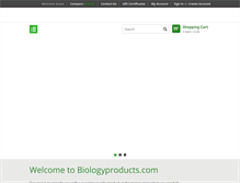 Tablet Screenshot of biologyproducts.com